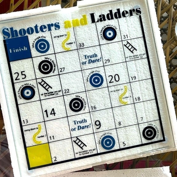 Brand New Shoots & Ladders Drinking Game Glass Party Shot Glasses Game Night - Picture 8 of 13